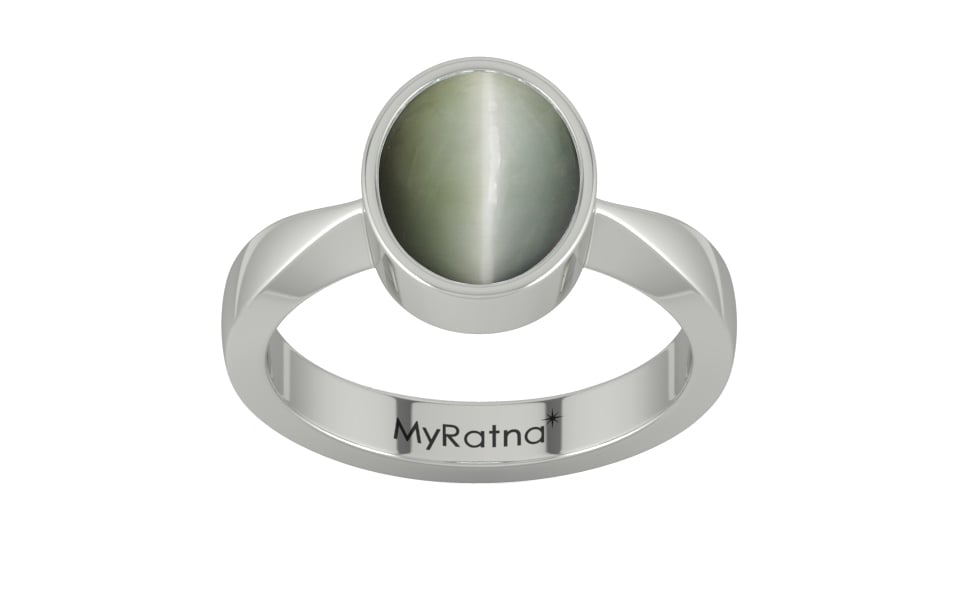 Sterling Silver Cat's Eye Ring Fine Quality (R9)