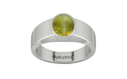 Sterling Silver Cat's Eye Ring Rare Quality (R10)