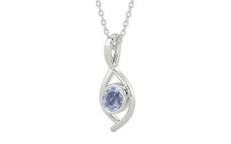 Sterling Silver Ceylon Blue Sapphire Pendant Fine Quality (P1)