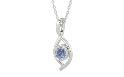 Sterling Silver Ceylon Blue Sapphire Pendant Fine Quality (P1)