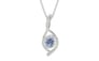 Sterling Silver Ceylon Blue Sapphire Pendant Fine Quality (P1)