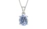 Sterling Silver Ceylon Blue Sapphire Pendant Fine Quality (P10)