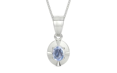 Sterling Silver Ceylon Blue Sapphire Pendant Fine Quality (P11)