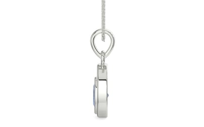 Sterling Silver Ceylon Blue Sapphire Pendant Fine Quality (P12)