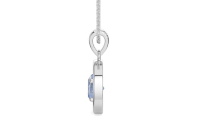 Sterling Silver Ceylon Blue Sapphire Pendant Fine Quality (P2)