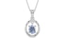 Sterling Silver Ceylon Blue Sapphire Pendant Fine Quality (P2)