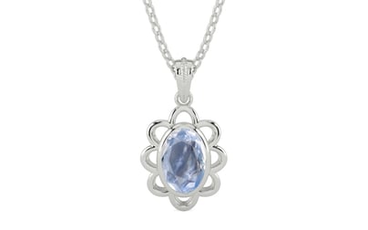 Sterling Silver Ceylon Blue Sapphire Pendant Fine Quality (P3)