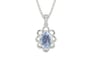 Sterling Silver Ceylon Blue Sapphire Pendant Fine Quality (P3)
