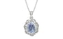 Sterling Silver Ceylon Blue Sapphire Pendant Fine Quality (P5)