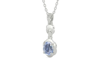 Sterling Silver Ceylon Blue Sapphire Pendant Fine Quality (P6)