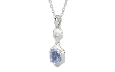 Sterling Silver Ceylon Blue Sapphire Pendant Fine Quality (P6)