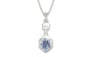 Sterling Silver Ceylon Blue Sapphire Pendant Fine Quality (P6)