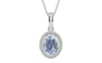 Sterling Silver Ceylon Blue Sapphire Pendant Fine Quality (P7)