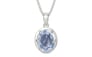Sterling Silver Ceylon Blue Sapphire Pendant Fine Quality (P8)