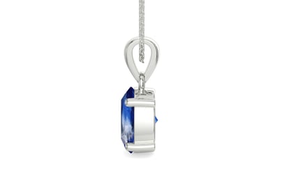 Sterling Silver Ceylon Blue Sapphire Pendant Limited Quality (P10)