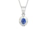 Sterling Silver Ceylon Blue Sapphire Pendant Limited Quality (P11)