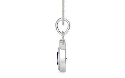 Sterling Silver Ceylon Blue Sapphire Pendant Limited Quality (P12)