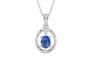 Sterling Silver Ceylon Blue Sapphire Pendant Limited Quality (P2)