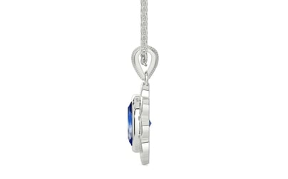 Sterling Silver Ceylon Blue Sapphire Pendant Limited Quality (P3)
