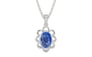 Sterling Silver Ceylon Blue Sapphire Pendant Limited Quality (P3)