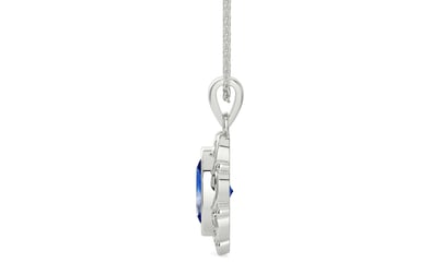 Sterling Silver Ceylon Blue Sapphire Pendant Limited Quality (P5)