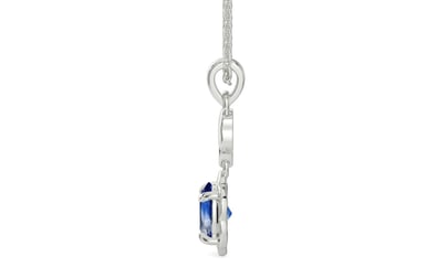 Sterling Silver Ceylon Blue Sapphire Pendant Limited Quality (P6)