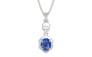 Sterling Silver Ceylon Blue Sapphire Pendant Limited Quality (P6)