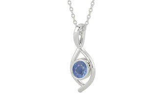 Sterling Silver Ceylon Blue Sapphire Pendant Prime Quality (P1)