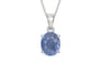 Sterling Silver Ceylon Blue Sapphire Pendant Prime Quality (P10)
