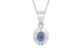 Sterling Silver Ceylon Blue Sapphire Pendant Prime Quality (P11)