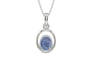 Sterling Silver Ceylon Blue Sapphire Pendant Prime Quality (P12)