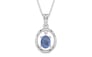 Sterling Silver Ceylon Blue Sapphire Pendant Prime Quality (P2)