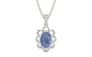 Sterling Silver Ceylon Blue Sapphire Pendant Prime Quality (P3)