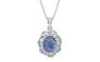 Sterling Silver Ceylon Blue Sapphire Pendant Prime Quality (P5)