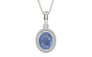 Sterling Silver Ceylon Blue Sapphire Pendant Prime Quality (P7)