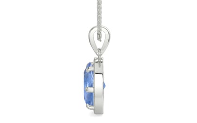Sterling Silver Ceylon Blue Sapphire Pendant Prime Quality (P8)