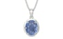 Sterling Silver Ceylon Blue Sapphire Pendant Prime Quality (P8)