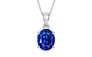 Sterling Silver Ceylon Blue Sapphire Pendant Rare Quality (P10)