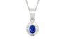 Sterling Silver Ceylon Blue Sapphire Pendant Rare Quality (P11)
