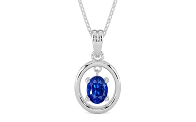Sterling Silver Ceylon Blue Sapphire Pendant Rare Quality (P2)