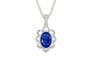 Sterling Silver Ceylon Blue Sapphire Pendant Rare Quality (P3)