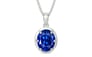 Sterling Silver Ceylon Blue Sapphire Pendant Rare Quality (P8)