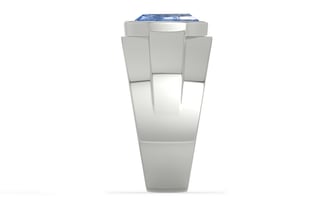 Sterling Silver Ceylon Blue Sapphire Ring Fine Quality (R1)