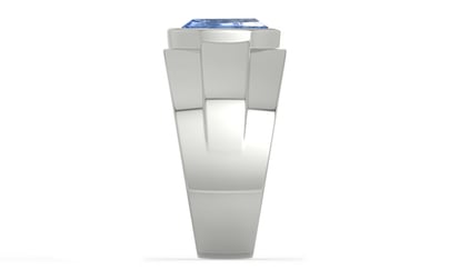 Sterling Silver Ceylon Blue Sapphire Ring Fine Quality (R1)