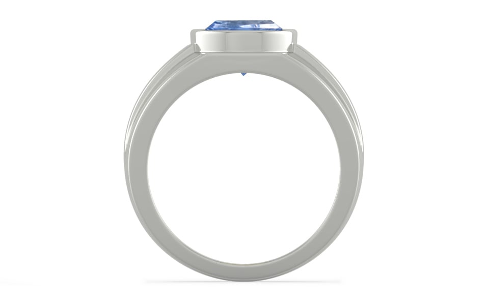 Sterling Silver Ceylon Blue Sapphire Ring Fine Quality (R1)