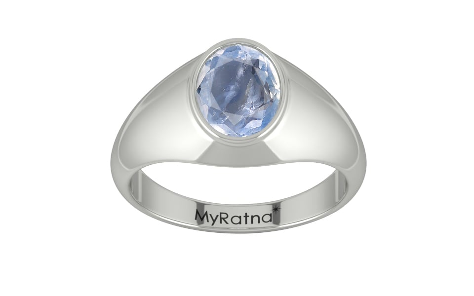 Sterling Silver Ceylon Blue Sapphire Ring Fine Quality (R12)