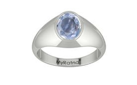 Sterling Silver Ceylon Blue Sapphire Ring Fine Quality (R12)
