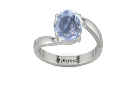 Sterling Silver Ceylon Blue Sapphire Ring Fine Quality (R2)