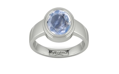 Sterling Silver Ceylon Blue Sapphire Ring Fine Quality (R3)