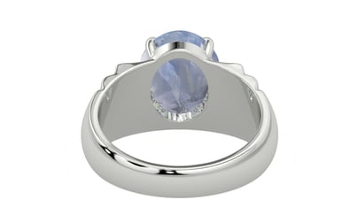 Sterling Silver Ceylon Blue Sapphire Ring Fine Quality (R4)